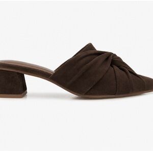 Splendid brand “Lanis” Dark Brown Suede Knot-Front Mule